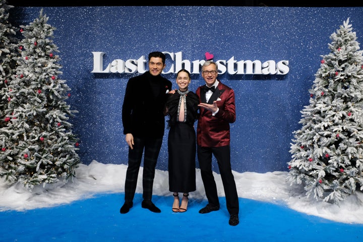 Paul with the film's stars at its London premiere