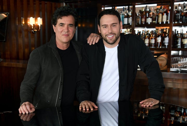 Taylor's former label boss Scott Borchetta with Scooter Braun