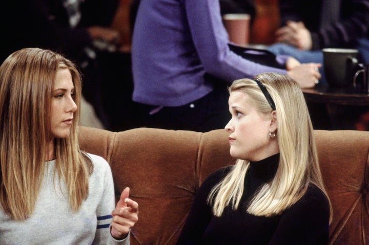 Reese Witherspoon, right, had a cameo as Jennifer Aniston's on-screen sister, Jill Green, in two episodes of "Friends" that a