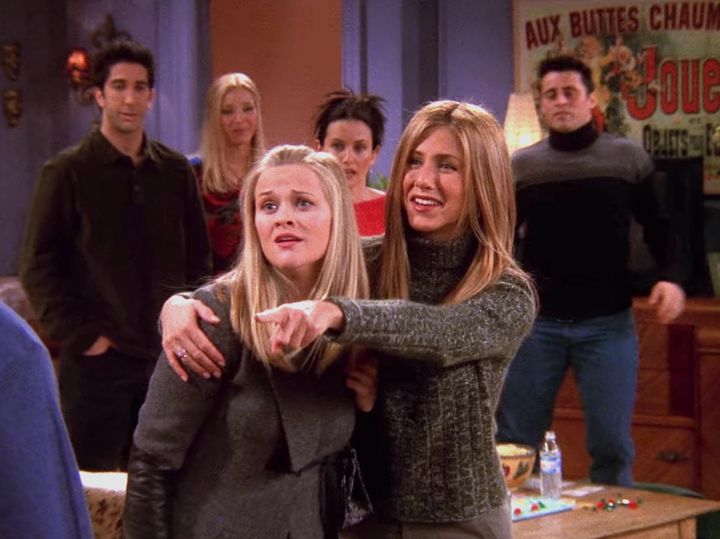 Reese Witherspoon and Jennifer Aniston in Friends