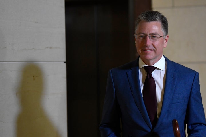 Kurt Volker, President Donald Trump's former special envoy to Ukraine, arrives Oct. 16 on Capitol Hill.