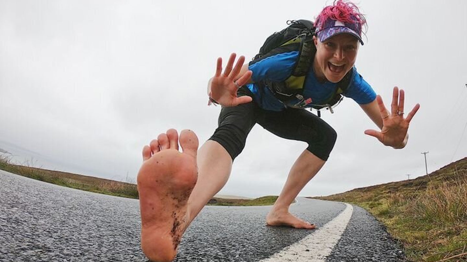 Barefoot 2025 running girl
