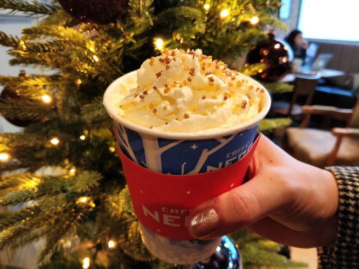 Caffe Nero's caramelised almond hot chocolate captured our hearts and taste buds. 