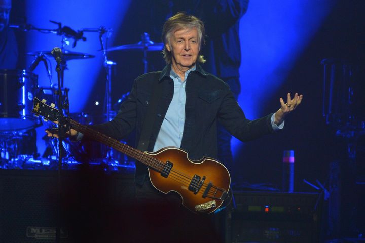 Paul McCartney performing at The O2 Arena earlier this year
