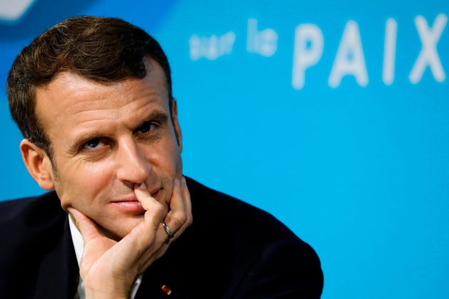 Emmanuel Macron à Paris lors du Forum sur la paix le 12 novembre
