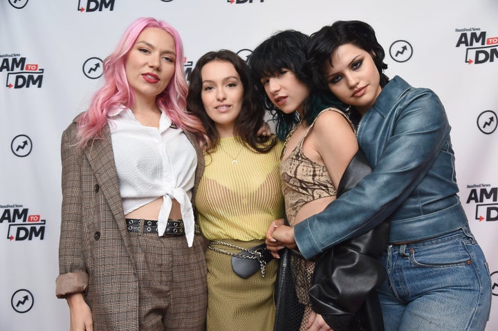 From left, Deborah Knox-Hewson, Georgia Somary, Chloe Chaidaz and Gabbriette Bechtel of the band Nasty Cherry. 