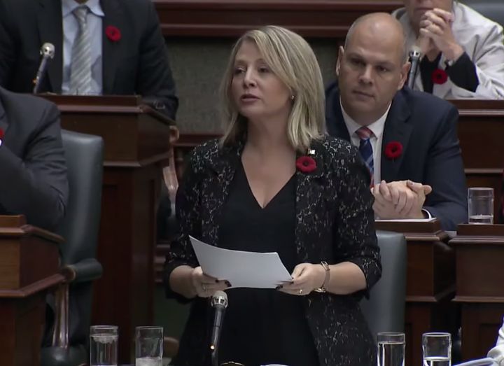 Ontario MPP Marit Stiles speaks during question period at Queen's Park on Nov. 7, 2019.