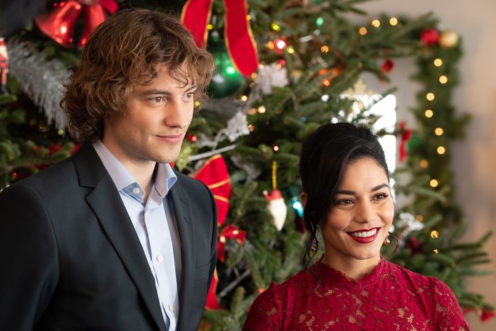 Josh Whitehouse and Vanessa Hudgens in "The Knight Before Christmas."