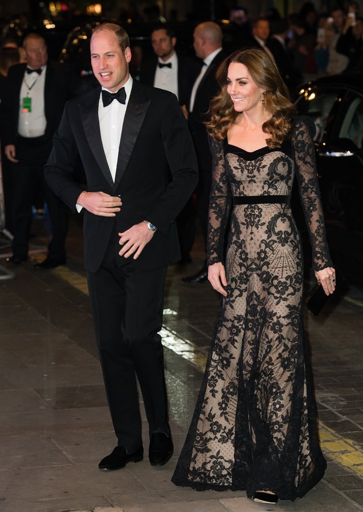 The Duke and Duchess of Cambridge attend the Royal Variety Performance on Nov. 18 in London. 