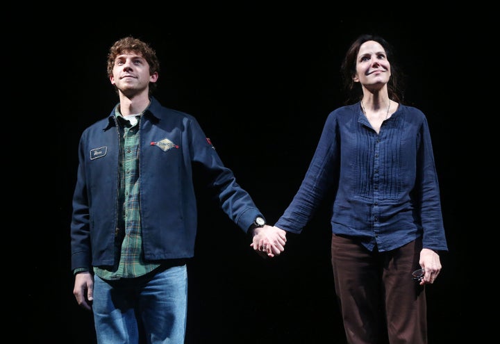 Will Hochman (left) stars alongside Mary-Louise Parker in "The Sound Inside," now playing on Broadway. 