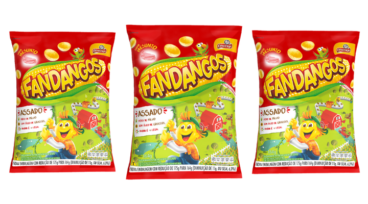 Embalagem de Fandangos sabor Presunto. 