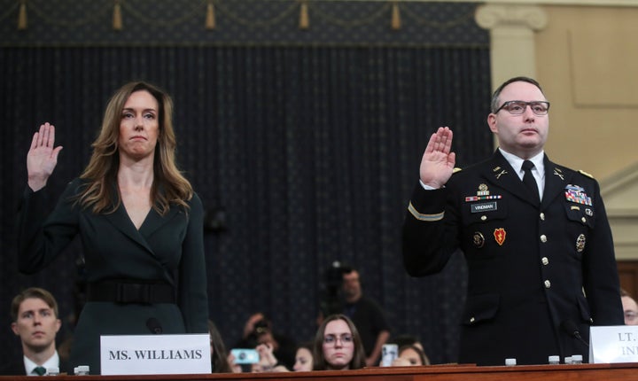 Jennifer Williams, a special adviser to Vice President Mike Pence for European and Russian affairs; and Alexander Vindman, di