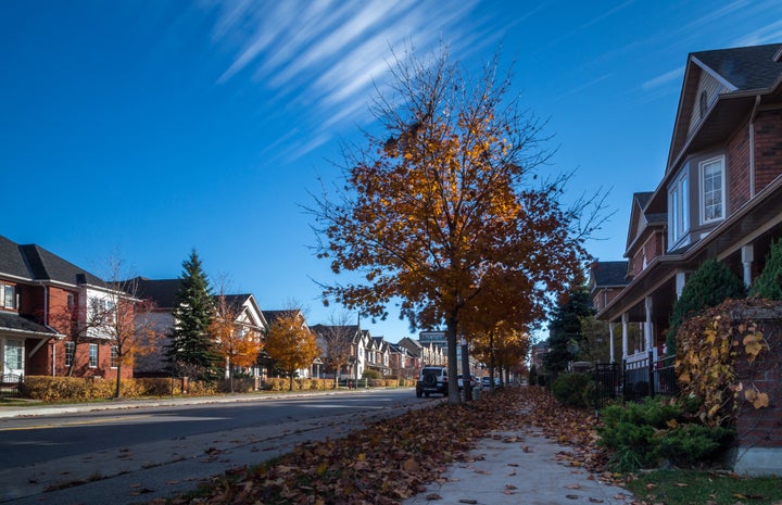 A residential street in Toronto. 