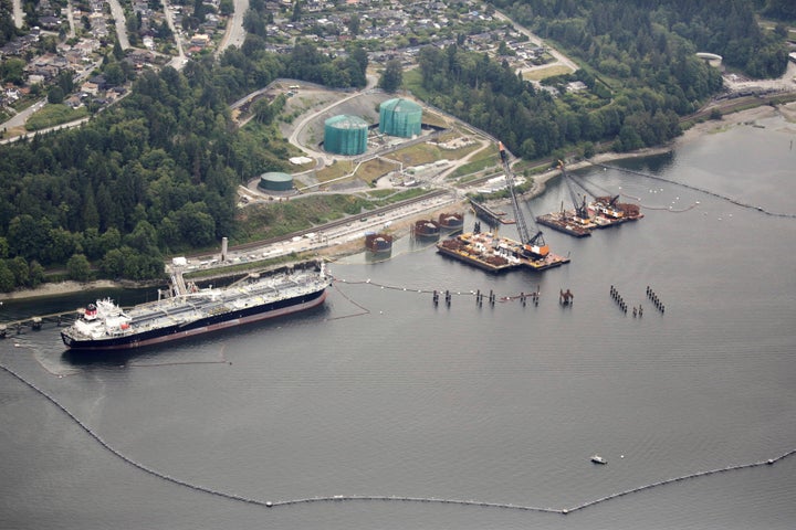 The Westridge Marine Terminal, the terminus of the Trans Mountain Pipeline in B.C. on June 29, 2019. 