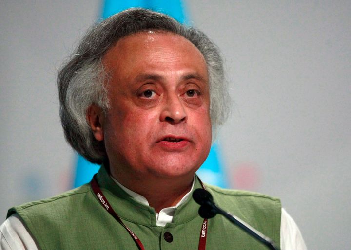 Indian Environment Minister Jairam Ramesh delivers a speech during the United Nations Climate Change Conference in Cancun, Mexico, Wednesday Dec. 8. (AP Photo/Israel Leal)