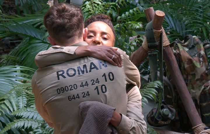 The pair hugged it out after Roman realised he'd upset Adele