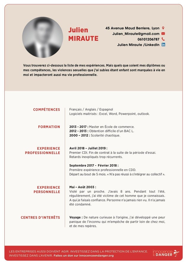 Pour Alerter Sur Les Violences Faites Aux Enfants Un Cv Et