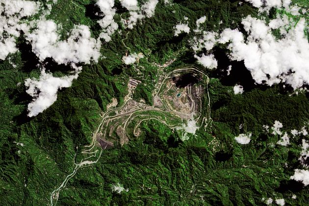 Αεροφωτογραφία από το ορυχείο Πανγκούνα.