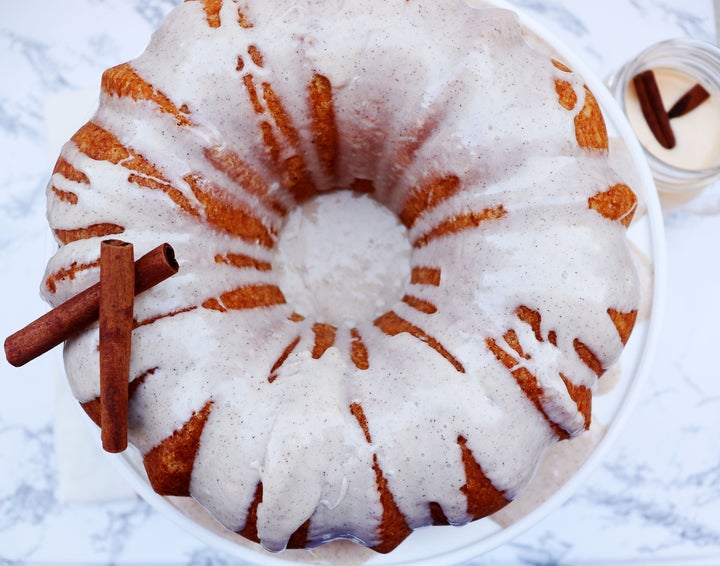 Elegant Eggnog Cake {With Butter Rum Sauce} - Grandbaby Cakes