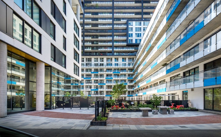 A condo complex in Montreal's Griffintown neighbourhood. The city has seen among the fastest spikes in rental rates in the country, according to Statistics Canada.