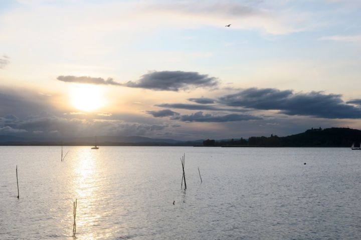 Lago Trasimeno al tramonto, San Feliciano, Magione (PG)