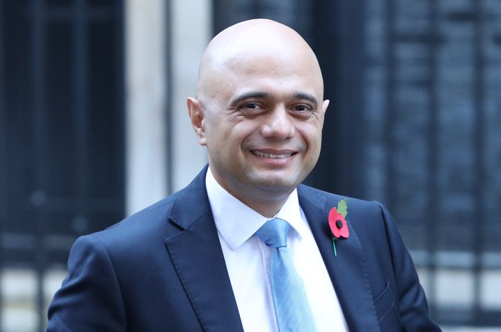 Chancellor of the exchequer Sajid Javid leaving 11 Downing Street in Westminster, London.