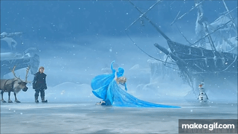 'Frozen', escena final donde Elsa salva a Anna.