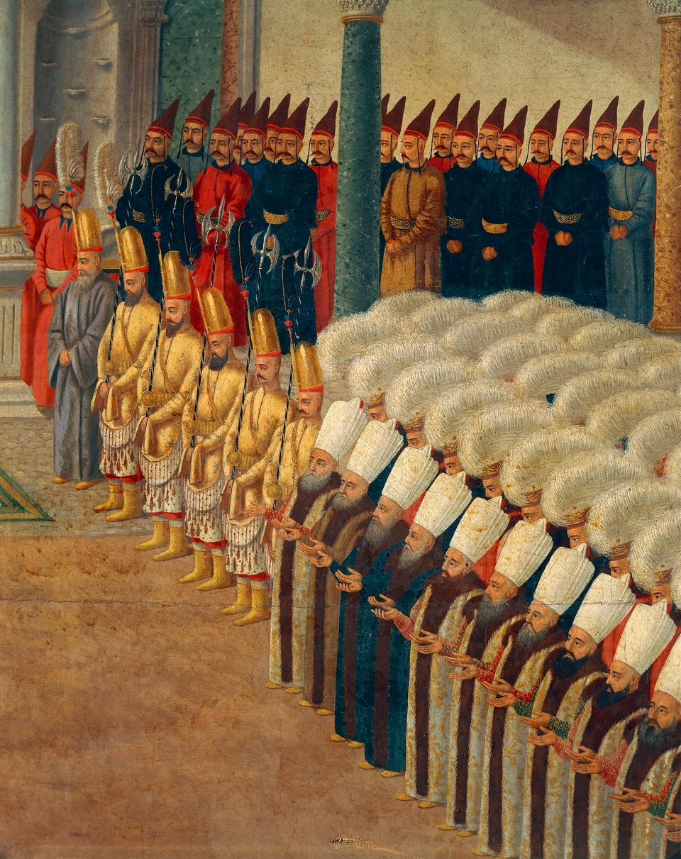 The guard of Janissaries,Turkey, 18th century. (Photo by DeAgostini/Getty