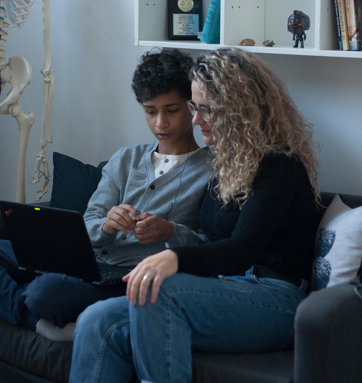 Virginie Beulay et son fils Kaïs