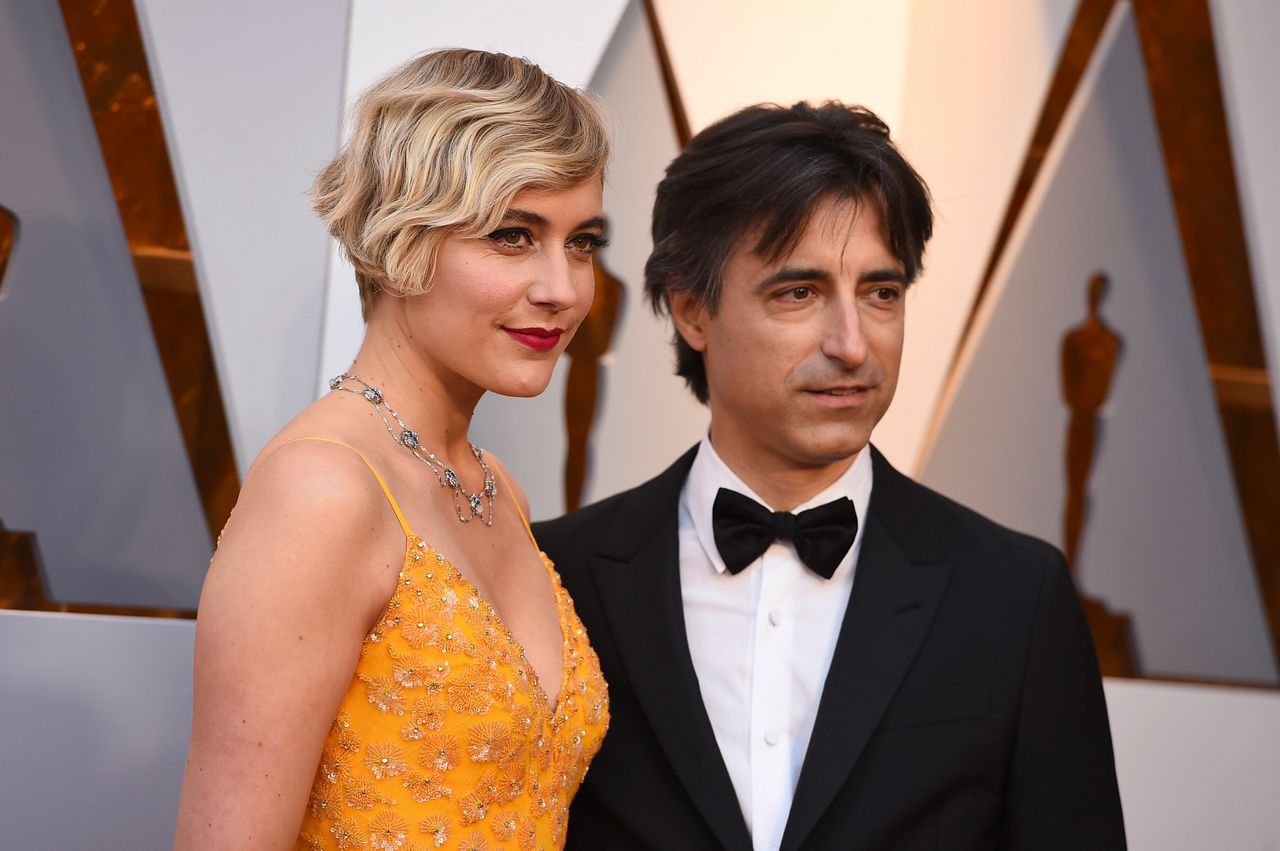 Greta Gerwig and Noah Baumbach at the Oscars on March 4, 2018.