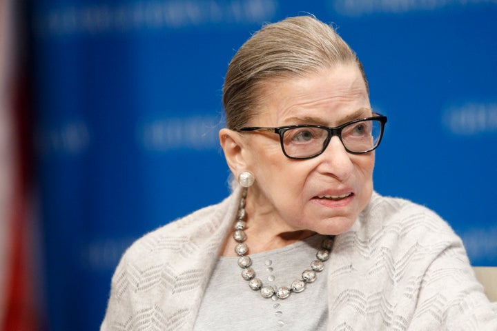 Supreme Court Justice Ruth Bader Ginsburg delivers remarks at the Georgetown Law Center on Sept. 12, 2019.