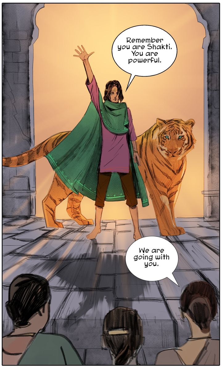 A panel from Priya and The Lost Girls