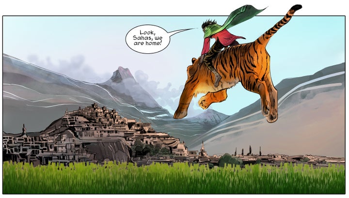 A panel from Priya and The Lost Girls