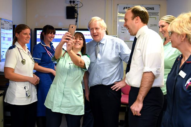 Prime Minister and health secretary Matt Hancock visit Bassetlaw Hospital