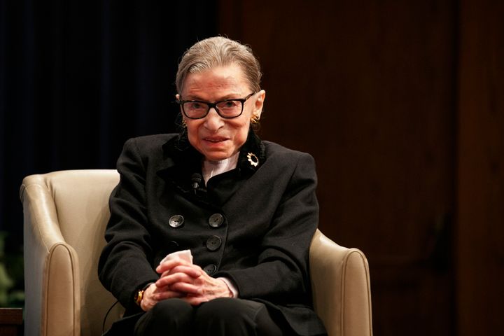 Supreme Court Justice Ruth Bader Ginsburg attends Georgetown University Law Center's second annual Ruth Bader Ginsburg Lecture on Oct. 30, 2019.