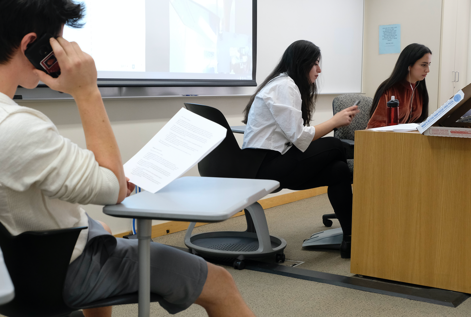 Zadah, Ismael and others call senators' offices as part of an hourlong phone bank.