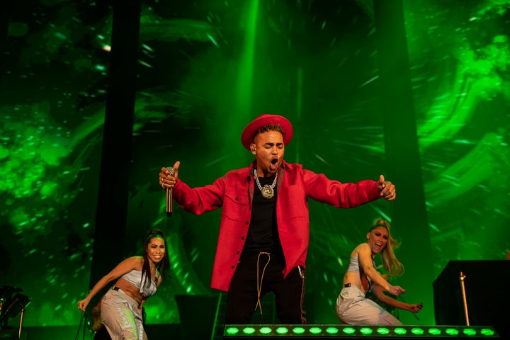 Ozuna durante su actuación en el Flow Fest. 