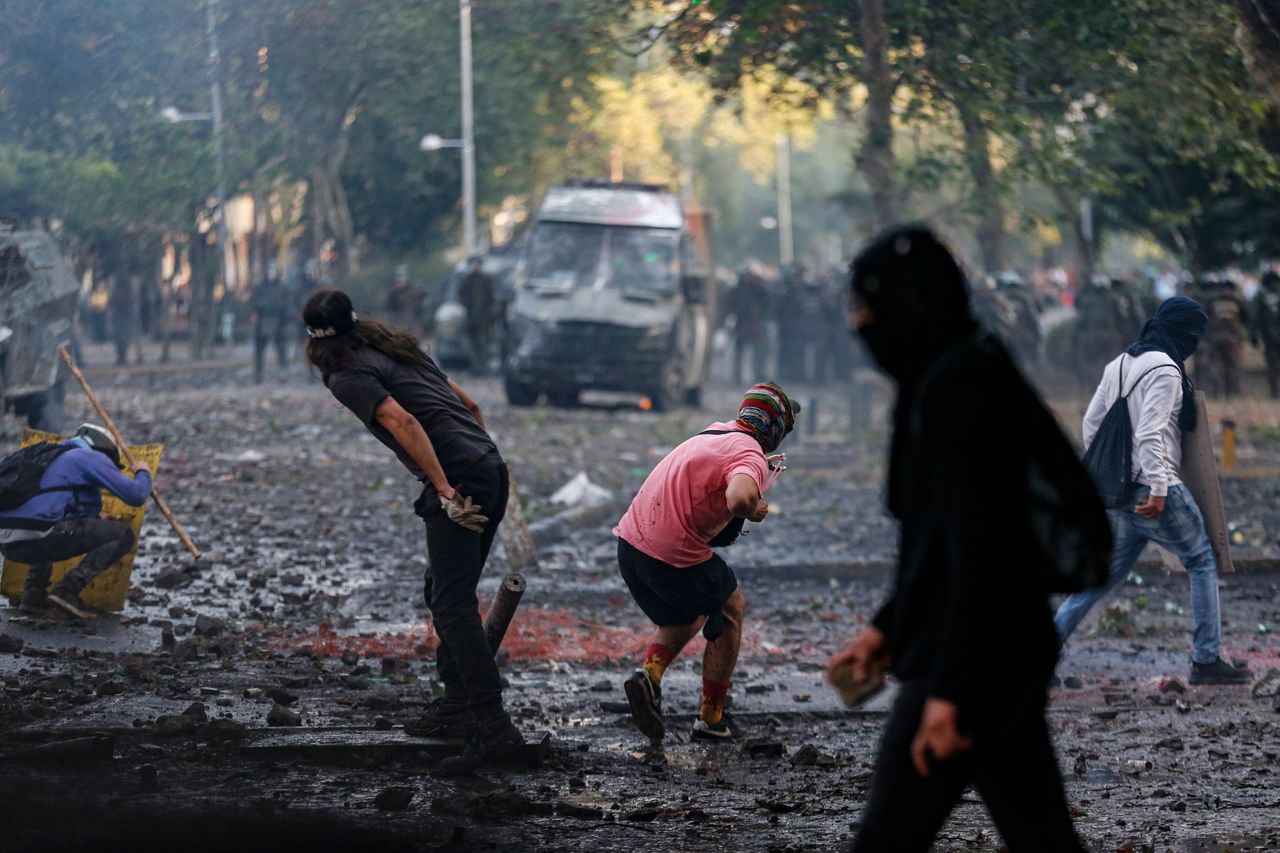 Αντικυβερνητικές διαδηλώσεις στη Χιλή.