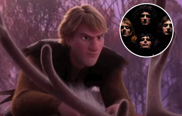 Kristoff, en 'Frozen 2' e imagen del vídeo de 'Bohemian Rhapsody'.