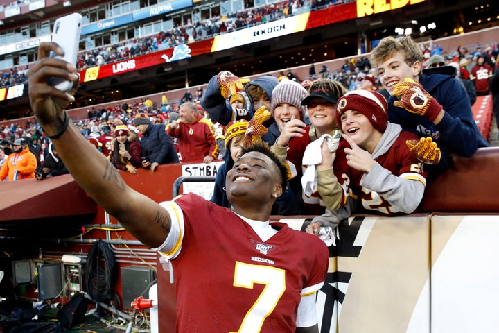 Say cheesy. Dwayne Haskins' coach said the selfie-taking wasn't a laughing matter and will address it with the rookie QB. 