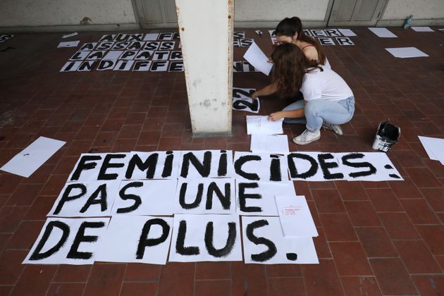 Le nombre de féminicides au plus bas en 2020 (Photo d'illustration: collages contre les féminicides par AFP) 