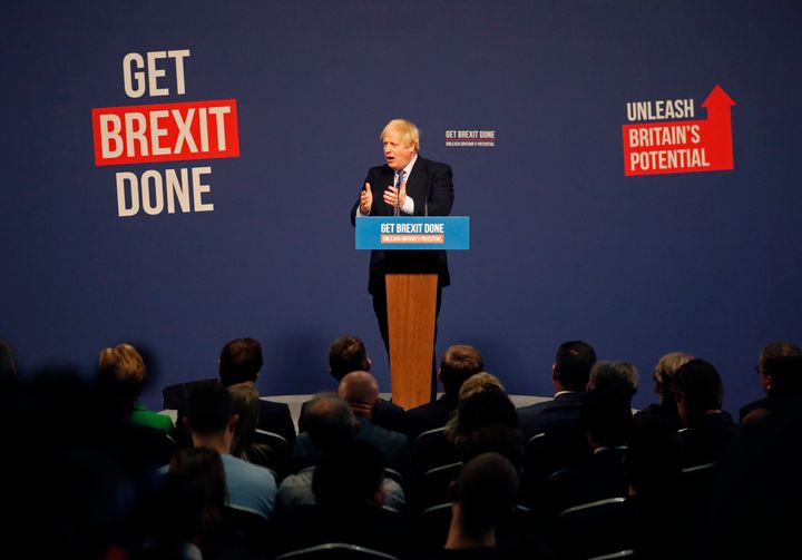 Prime minister Boris Johnson presents the Conservative Party's manifesto on Sunday.