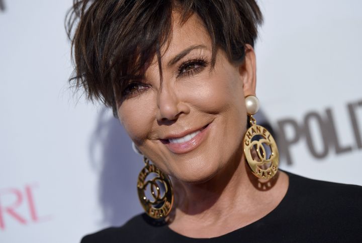 Kris Jenner rocking some Chanel earrings at Cosmopolitan magazine's 50th birthday celebration in 2015 in West Hollywood, California.