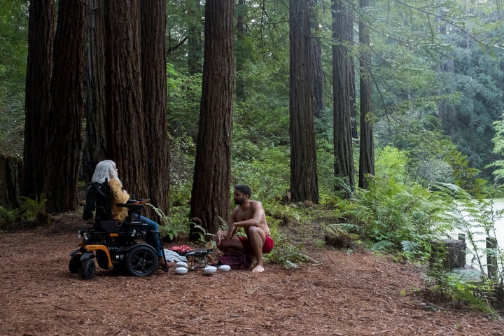 Liz Carr and Kingsley Ben-Adir in "The OA."