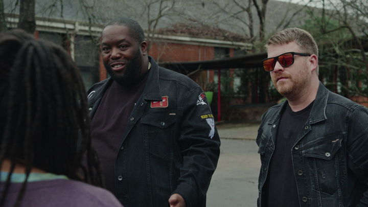 Killer Mike and El-P in "Trigger Warning."