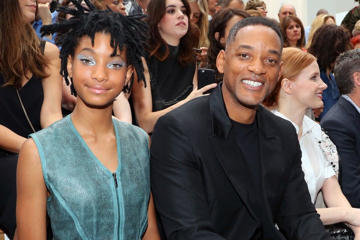 Will Smith and daughter Willow at a Chanel fashion show in Paris in 2016.