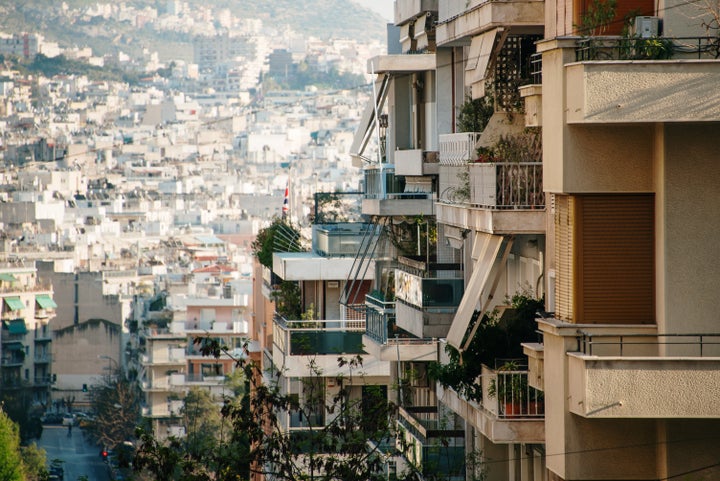 Street in Kolonaki, Athens, Greece, by the Lycabettus hill