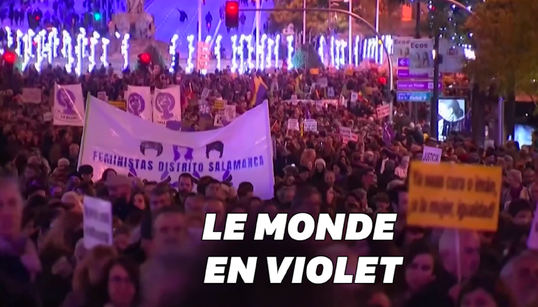 Des femmes du monde entier marchent pour l’élimination de la violence à leur