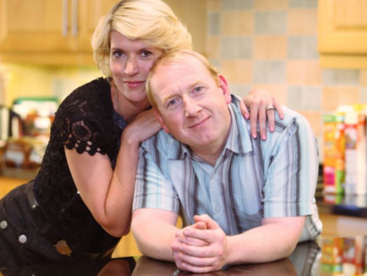 Julia Davis and Adrian Scarborough as Dawn and Pete