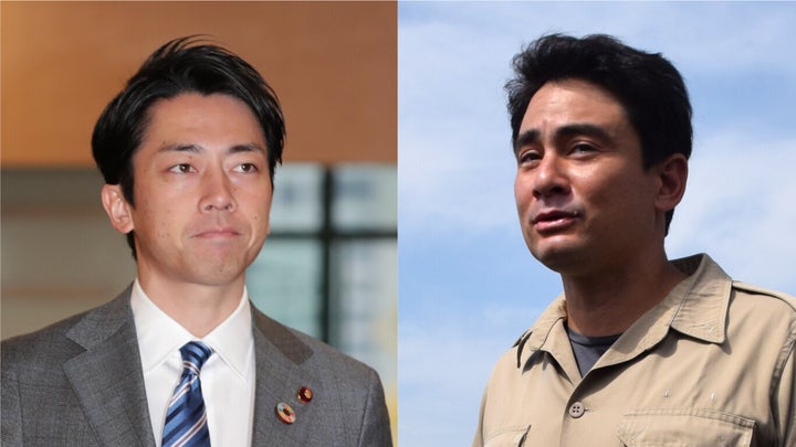 小泉進次郎環境相（左）と野口健さん